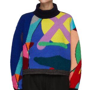 BNWT AW21 SACAI x KAWS JACQUARD SWEATER 3